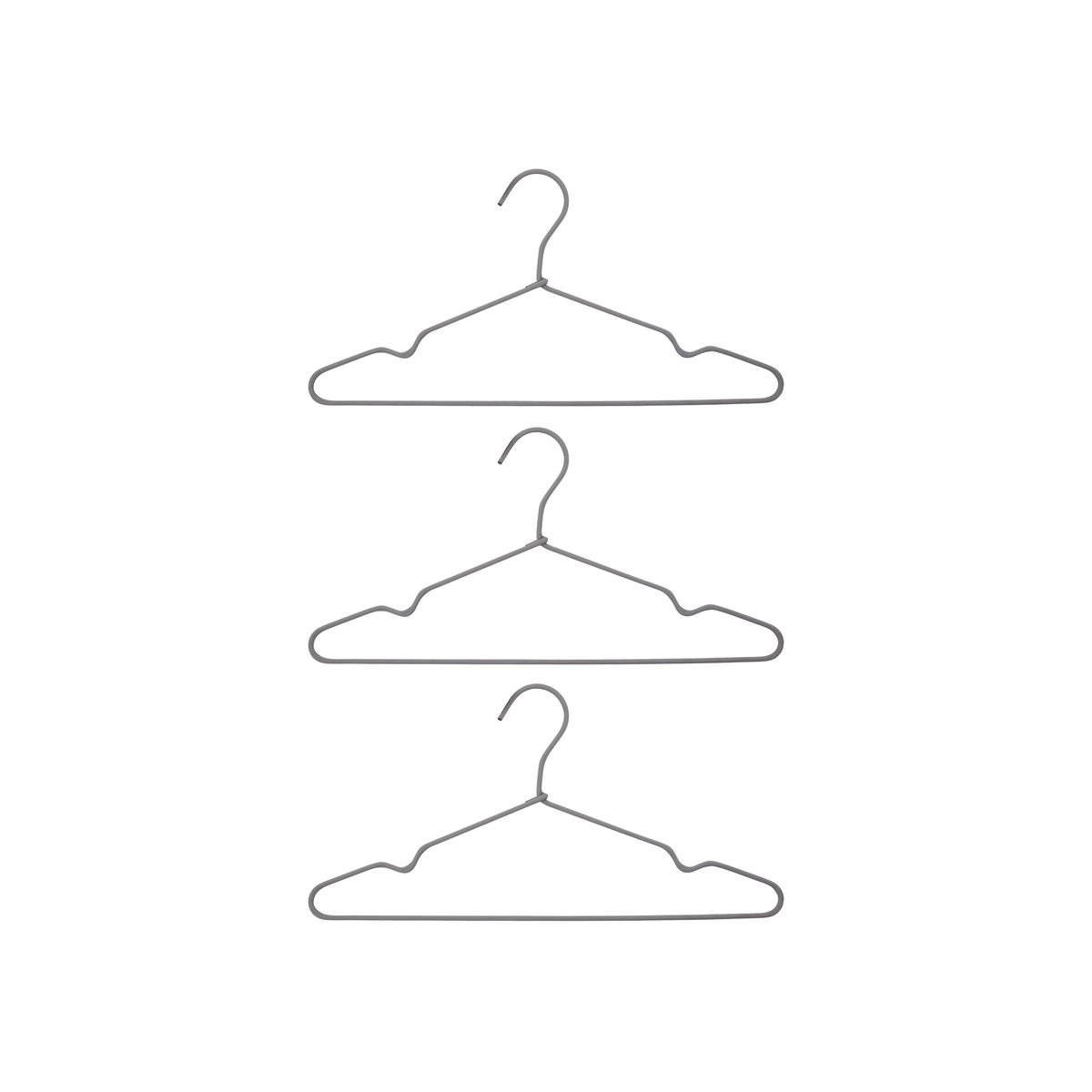 Wire vaateripustin, 3-pakkaus Vaaleanharmaa