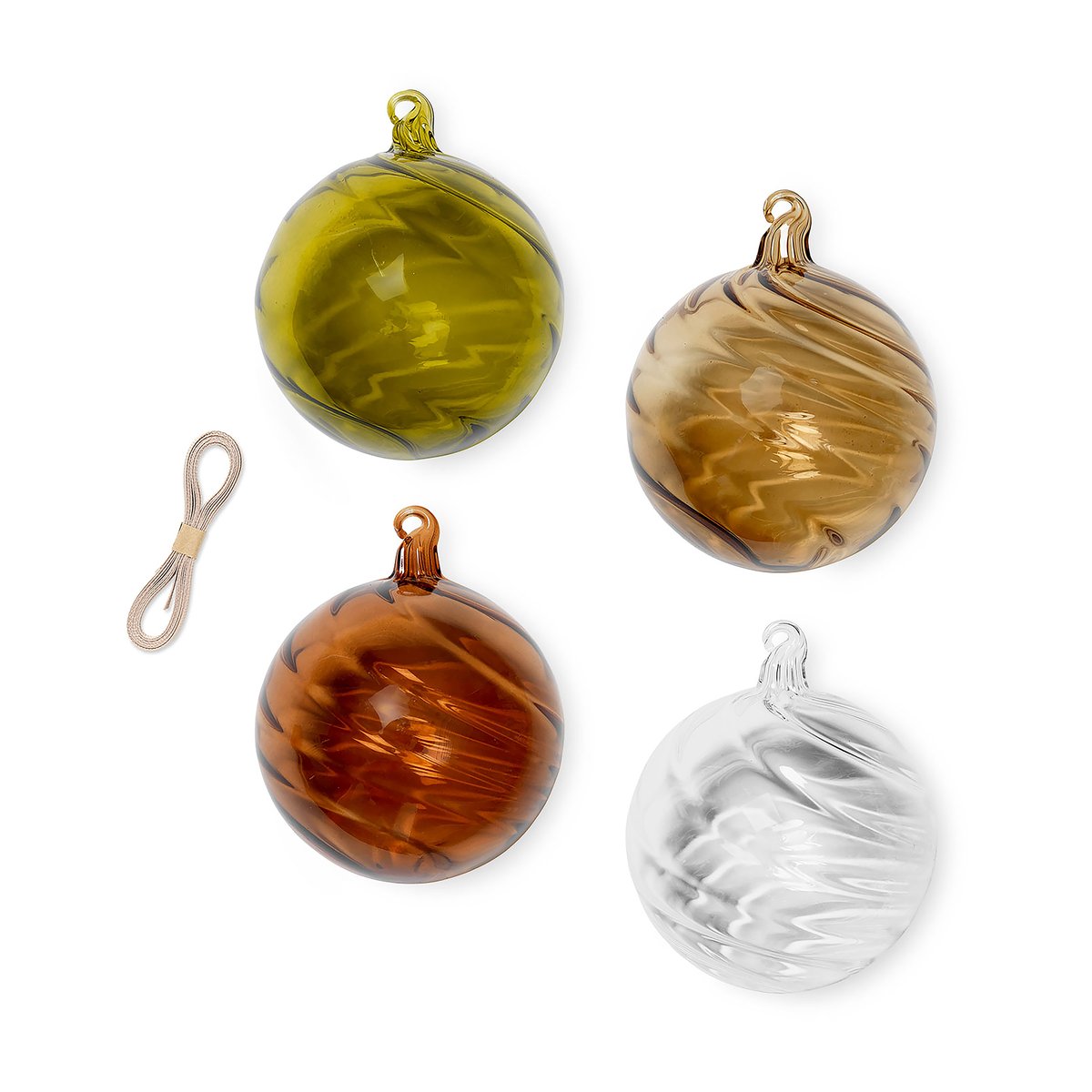 Twirl joulukoriste large Ø10 cm 4-pack Multi