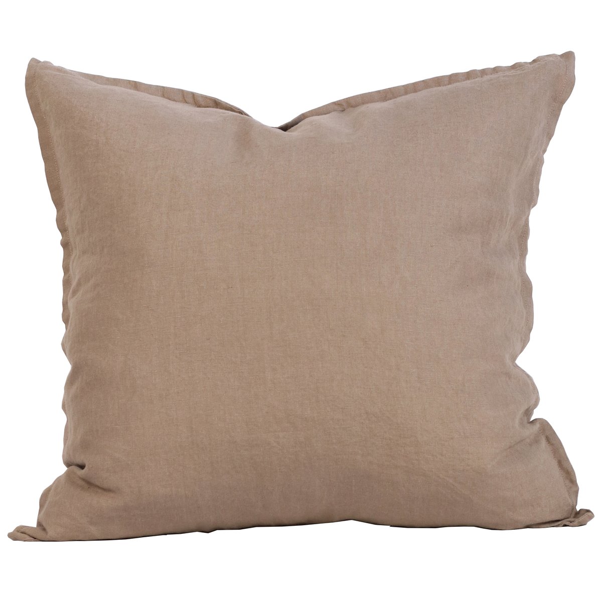 Washed linen tyynynpäällinen 50 x 50 cm Chestnut (beige)