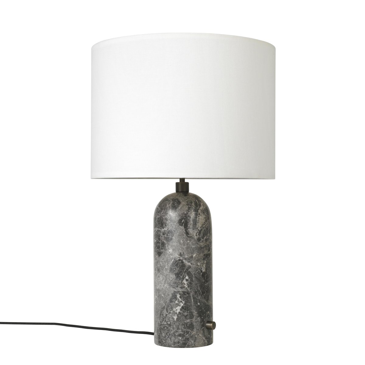 Gravity S pöytävalaisin grey marble + valkoinen varjostin