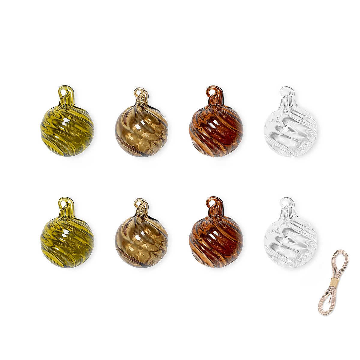 Twirl joulukoriste small Ø4 cm 8-pack Multi