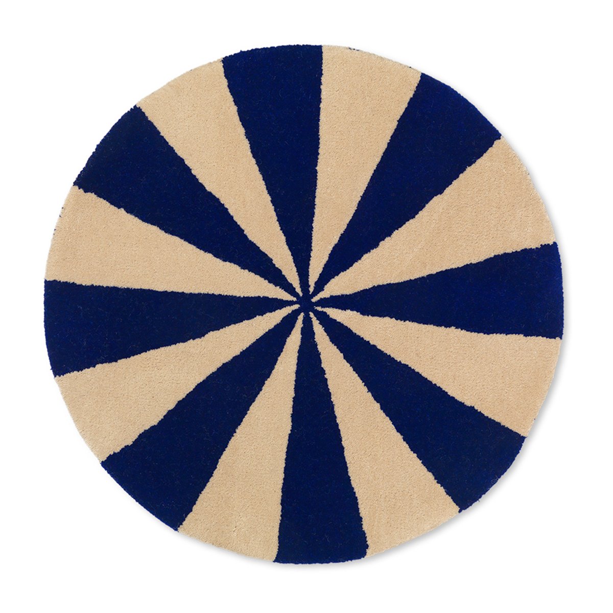 Arch käsintuftattu matto Ø70 cm Bright blue-Off white