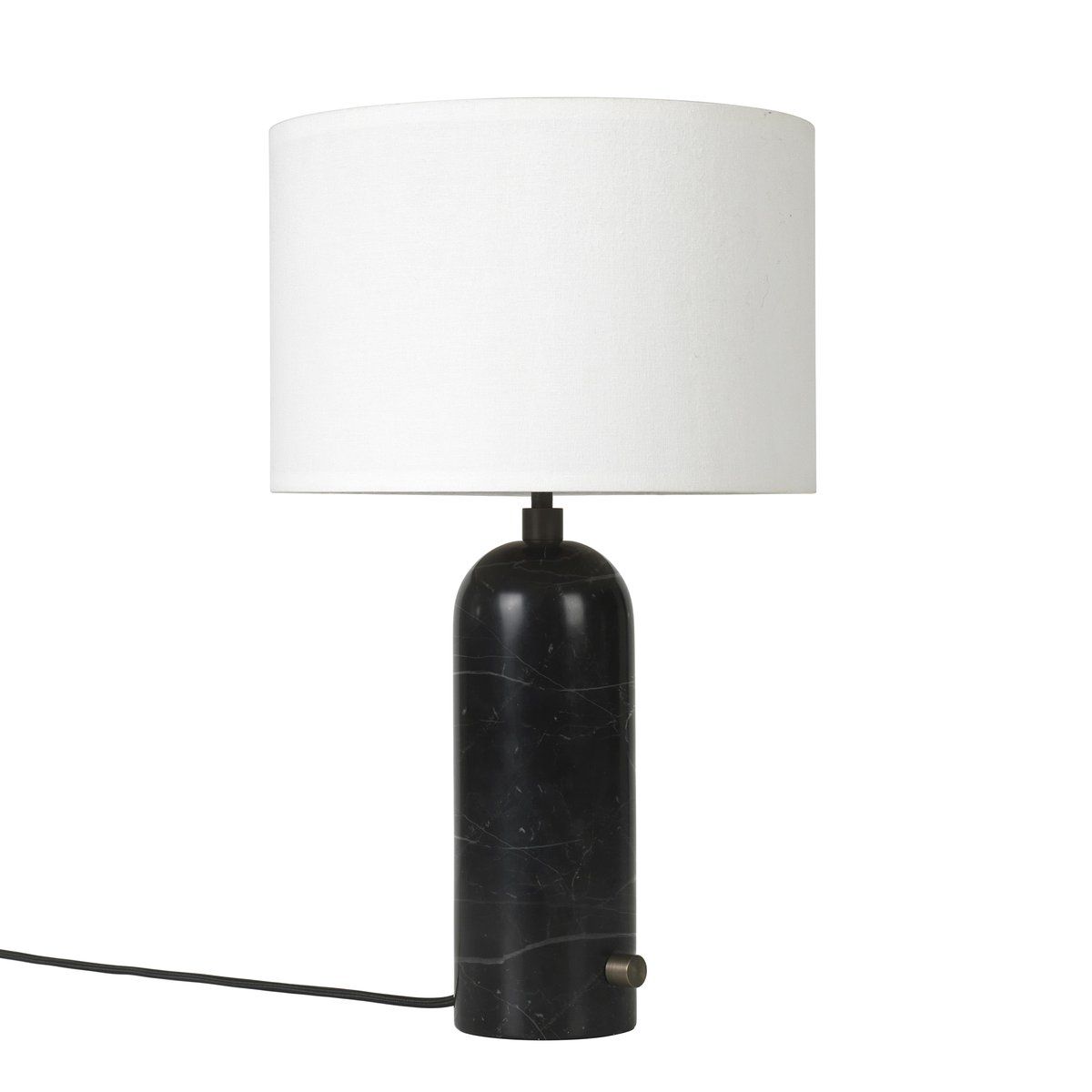 Gravity S pöytävalaisin black marble + valkoinen varjostin