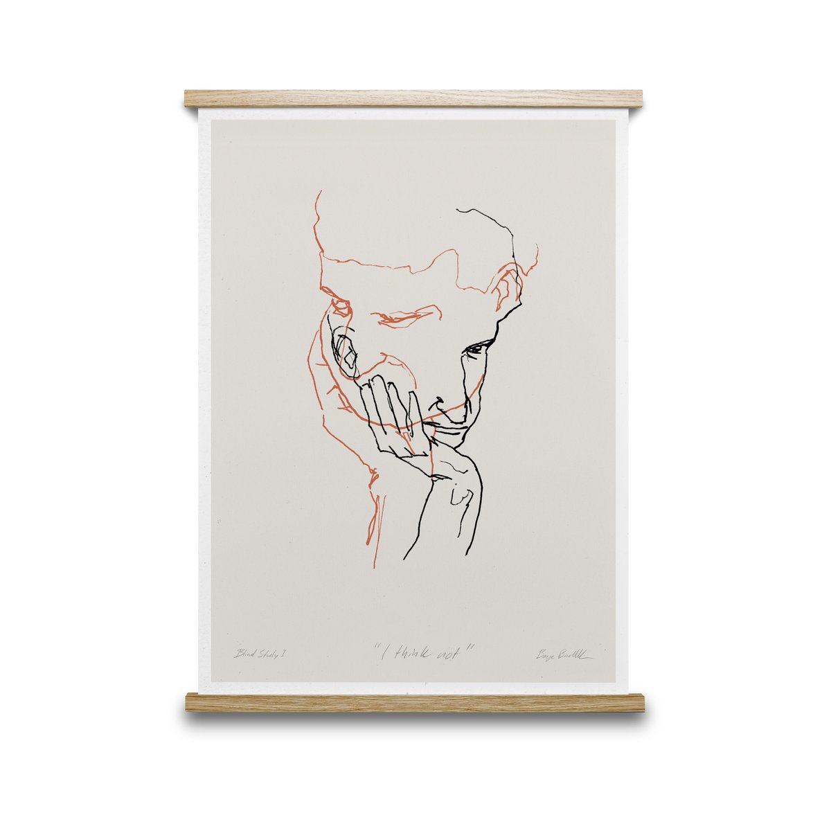 I Think Not 02 (punainen) juliste 50x70 cm
