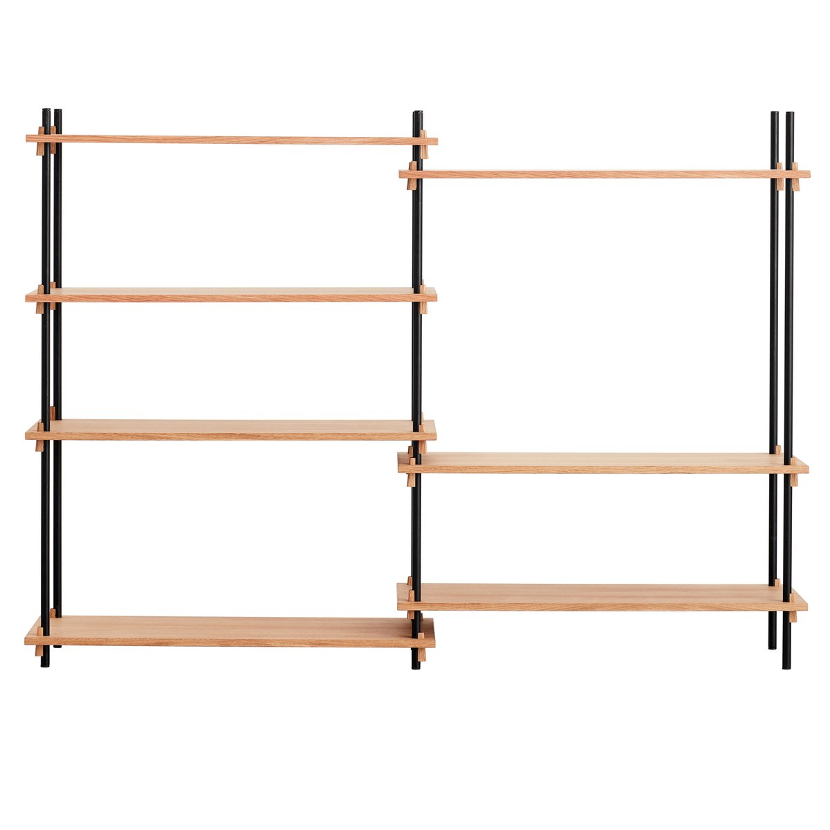 Moebe shelving system medium double Oak