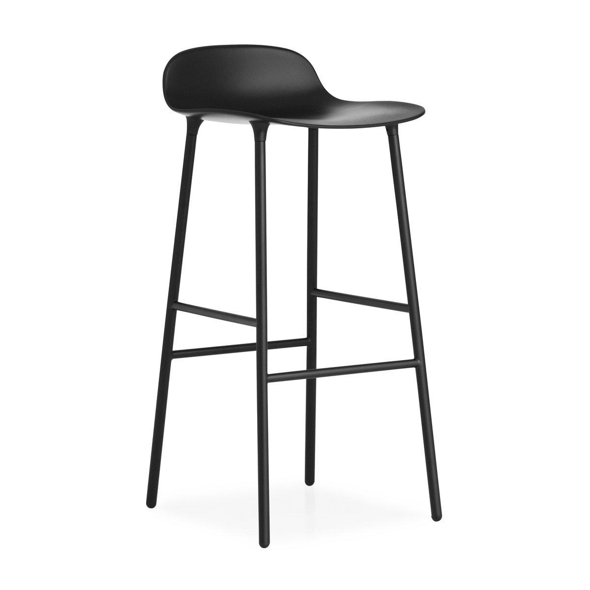Form baarituoli metallijalat 75 cm musta