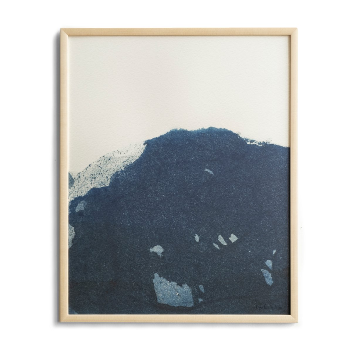 Dyeforindigo ocean 2 juliste 40x50 cm Sini-valkoinen