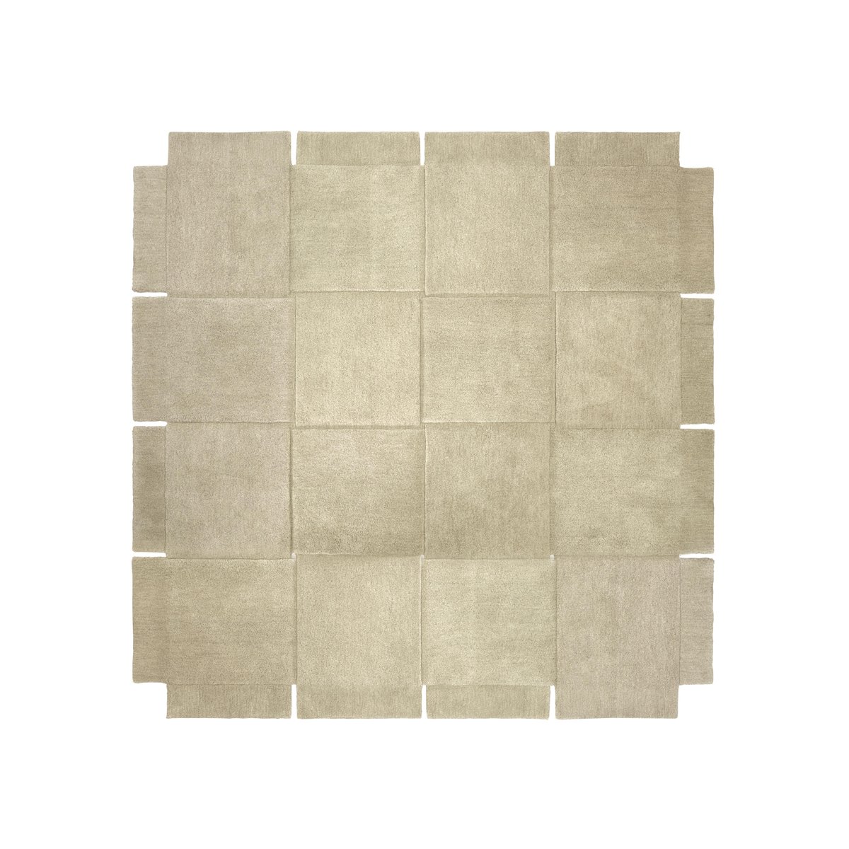 Basket matto beige 245x245 cm