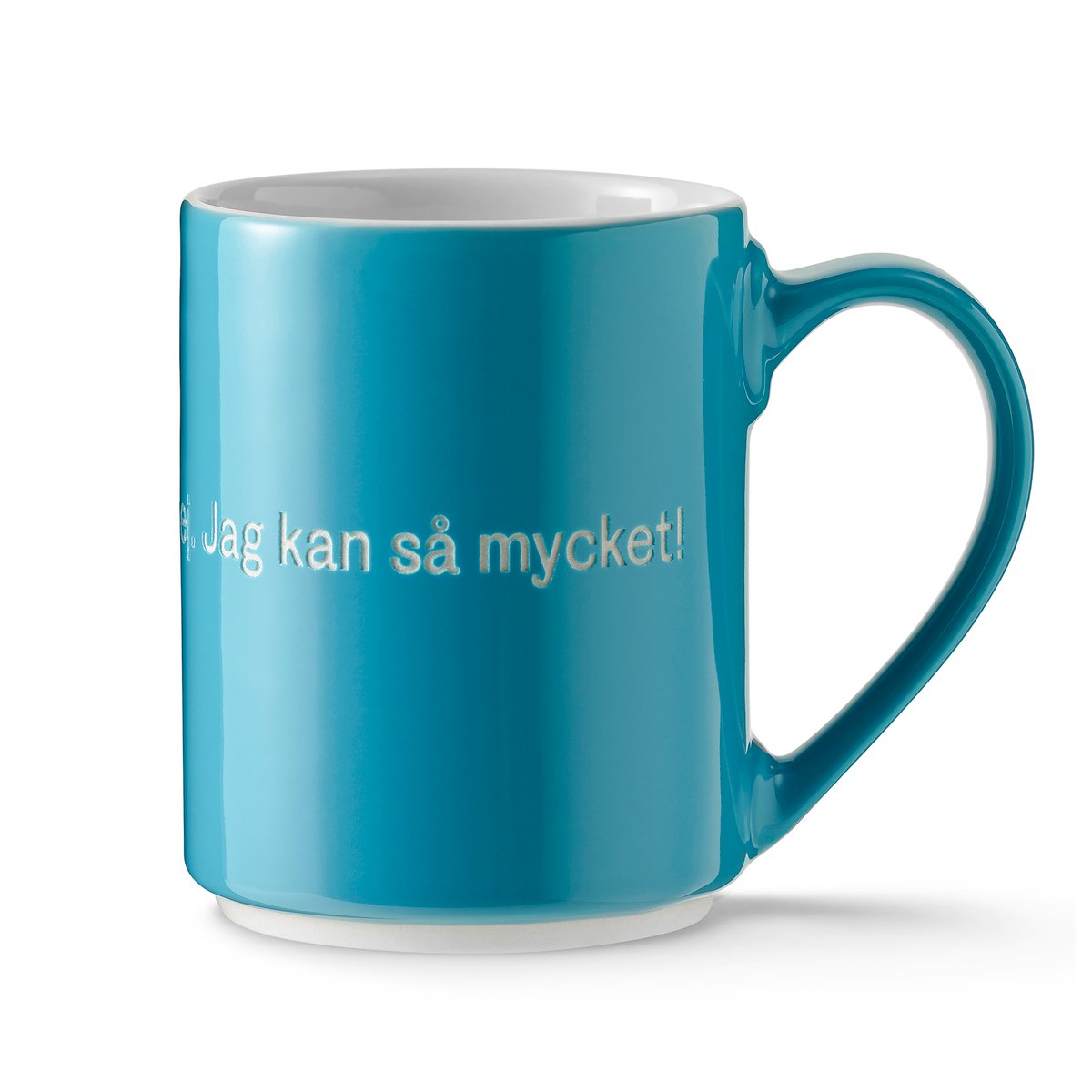 Astrid Lindgren mugg, det är konstigt med mig... Ruotsinkielinen teksti