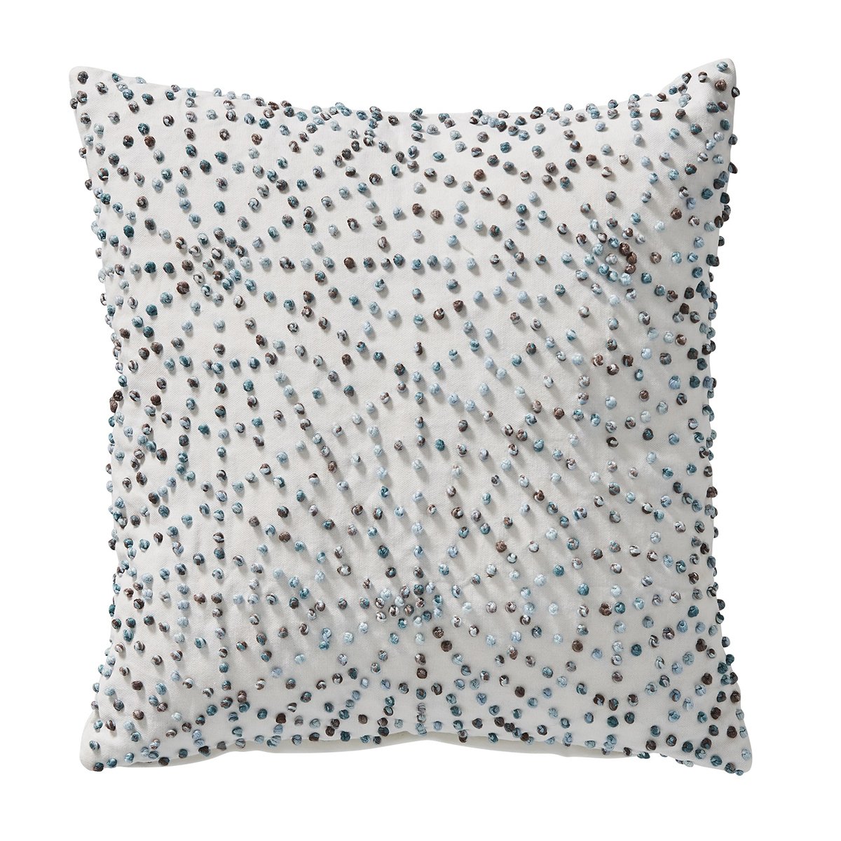 Seselle tyyny 45x45 cm Off white-sininen