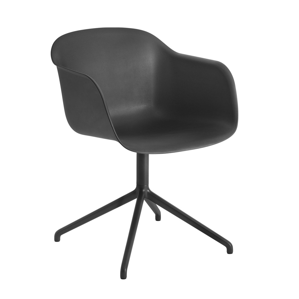 Fiber Swivel tuoli käsinojilla musta
