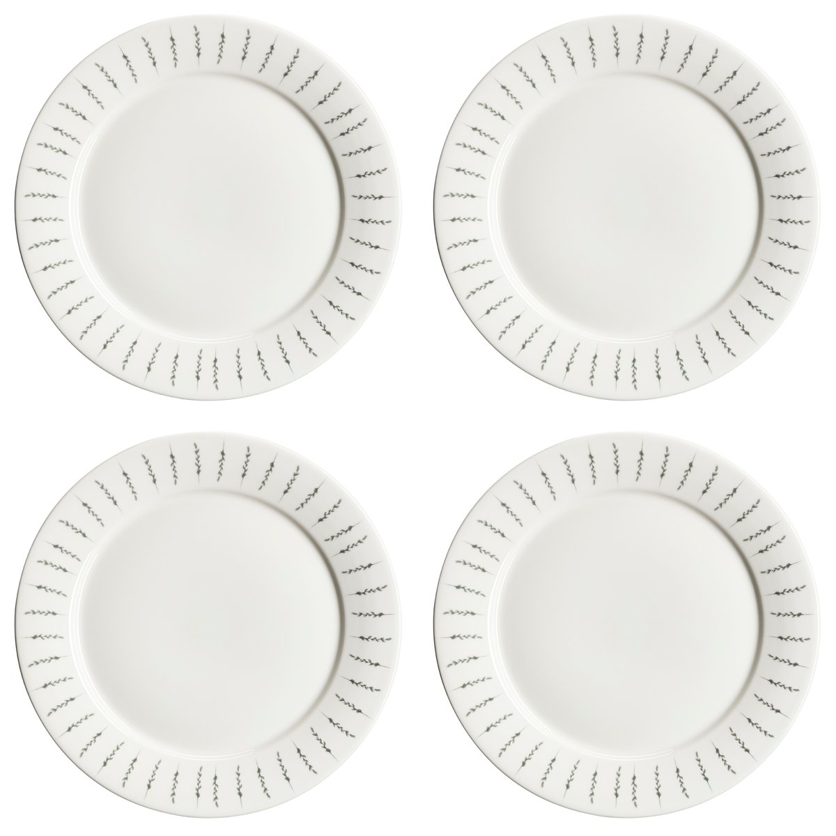 Fårsvingel lautanen 28 cm 4-pakkaus valkoinen
