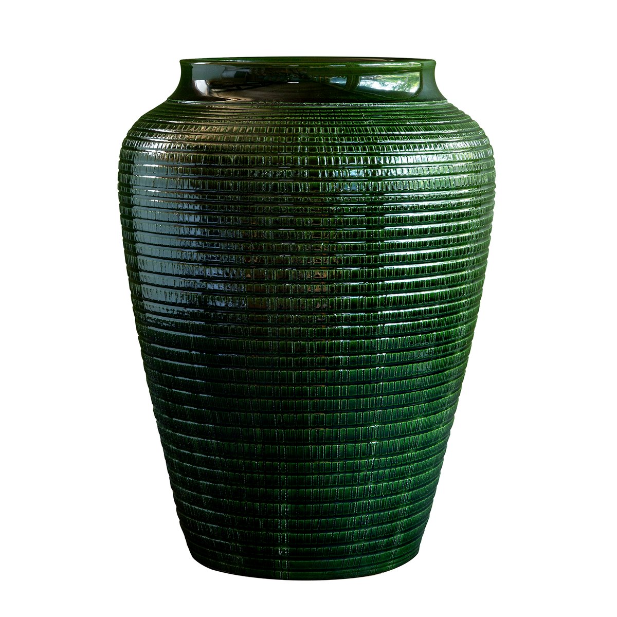 Willow maljakko lasitettu 35 cm Green emerald