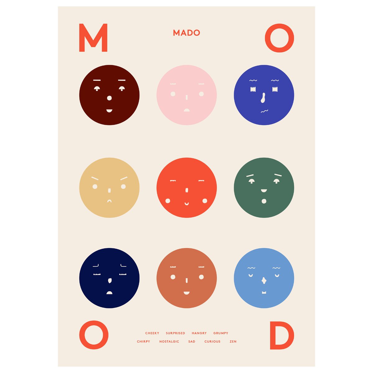 9 Moods -juliste 70 x 100 cm