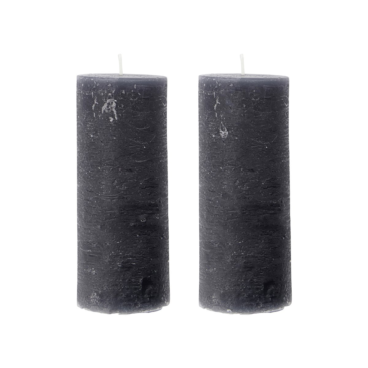 Rustic Wax kynttilä 15 cm 2-pack Tummanharmaa