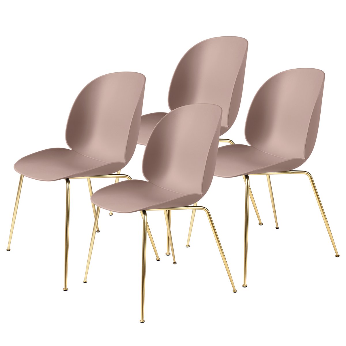 Beetle tuoli messinkijalat, 4-pakkaus Sweet Pink