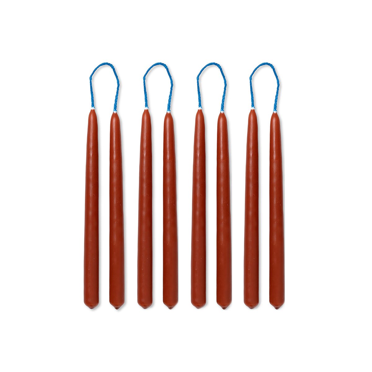 Dipped candles käsintehdyt kynttilät 15 cm 8-pack Rust
