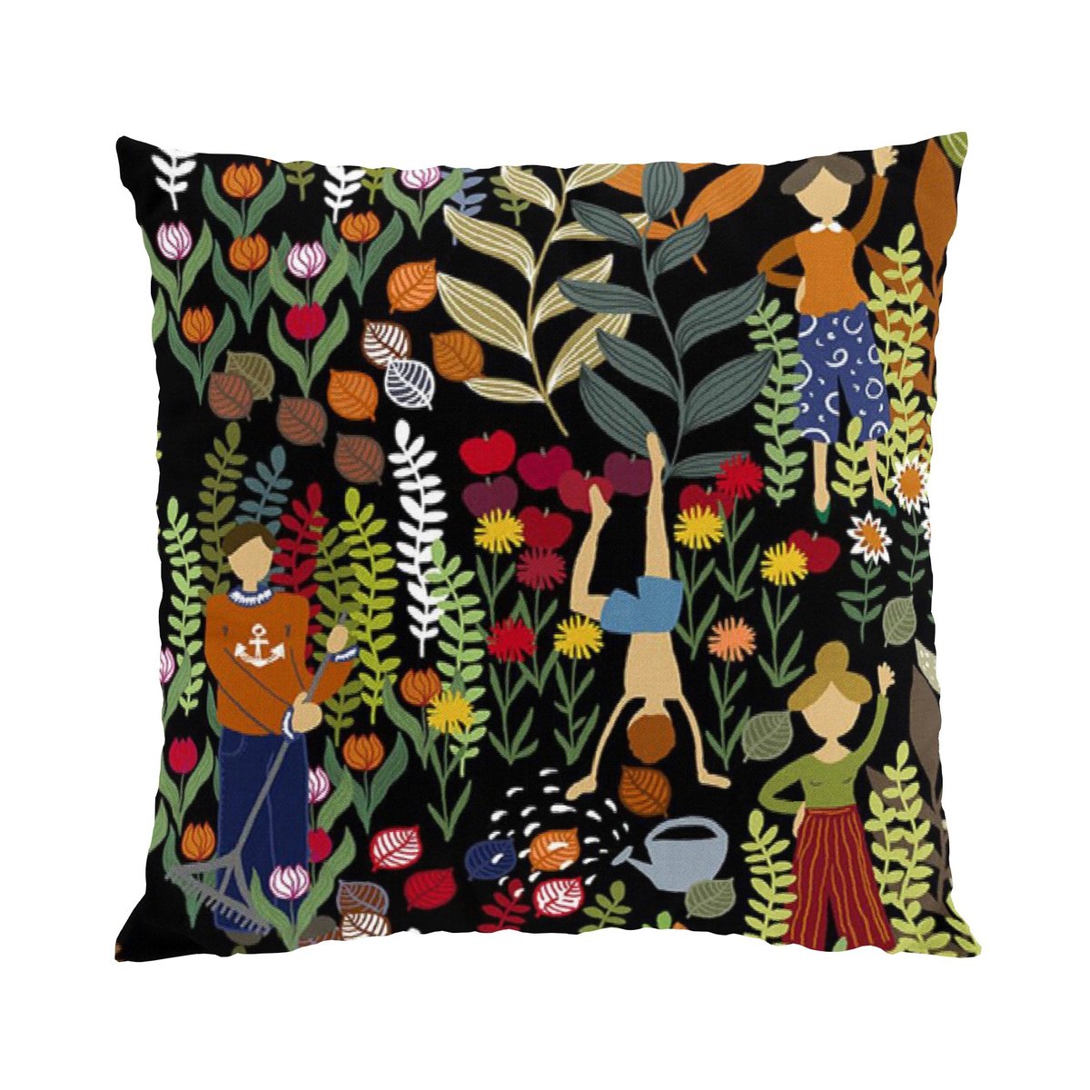 Trädgård tyynynpäällinen 43x43 cm Musta-monivärinen