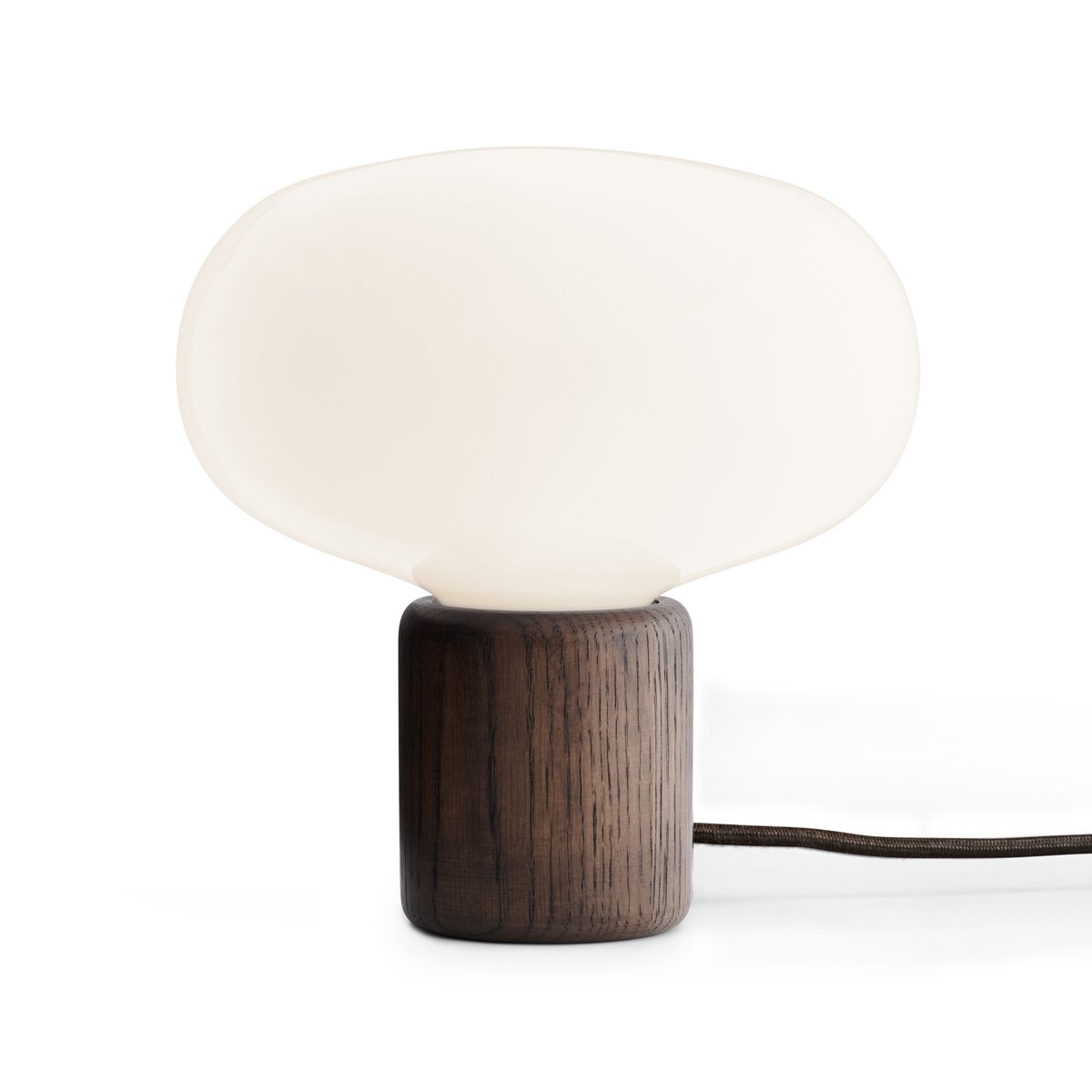Karl-Johan pöytävalaisin Smoked oak-white opal glass