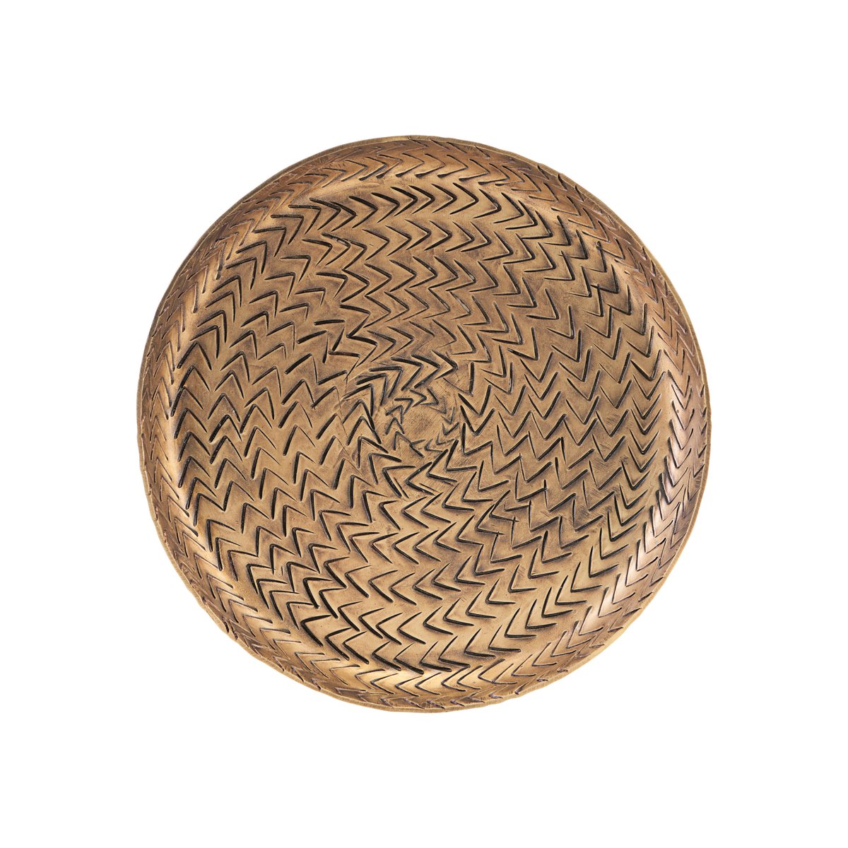 Rattan tarjotin, messinkiviimeistely 16 cm