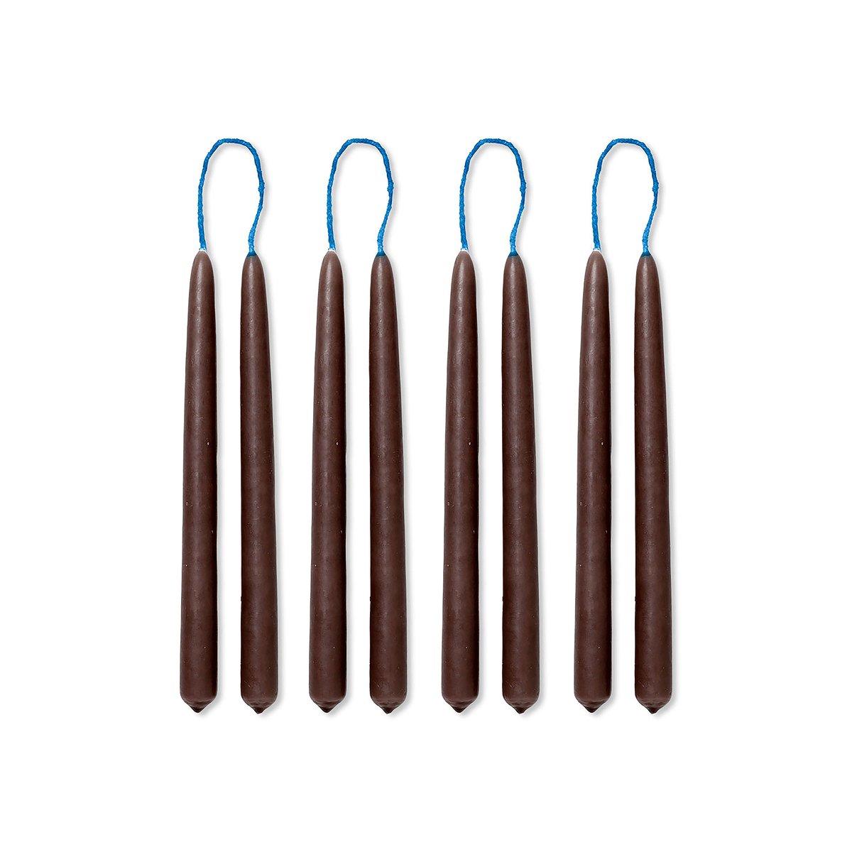 Dipped candles käsintehdyt kynttilät 15 cm 8-pack Brown