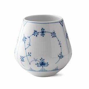 Blue Fluted Plain maljakko sininen 21 cm