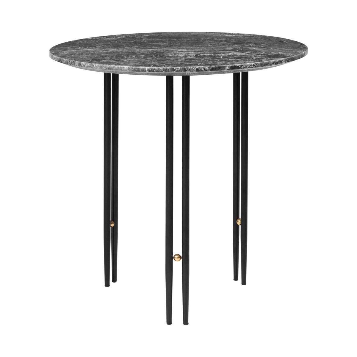 IOI sohvapöytä Ø 50 cm Musta-messinki-harmaa marmori