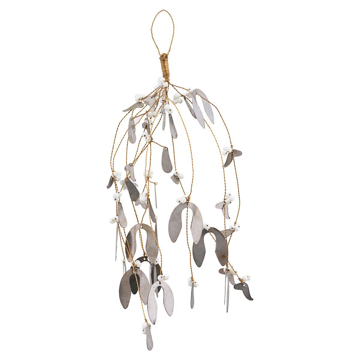 Mistletoe joulukoriste, suuri Antique metallic