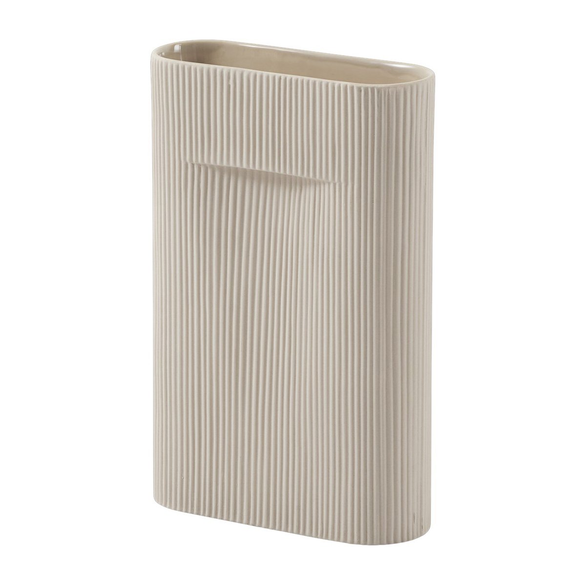 Ridge maljakko 35 cm Beige