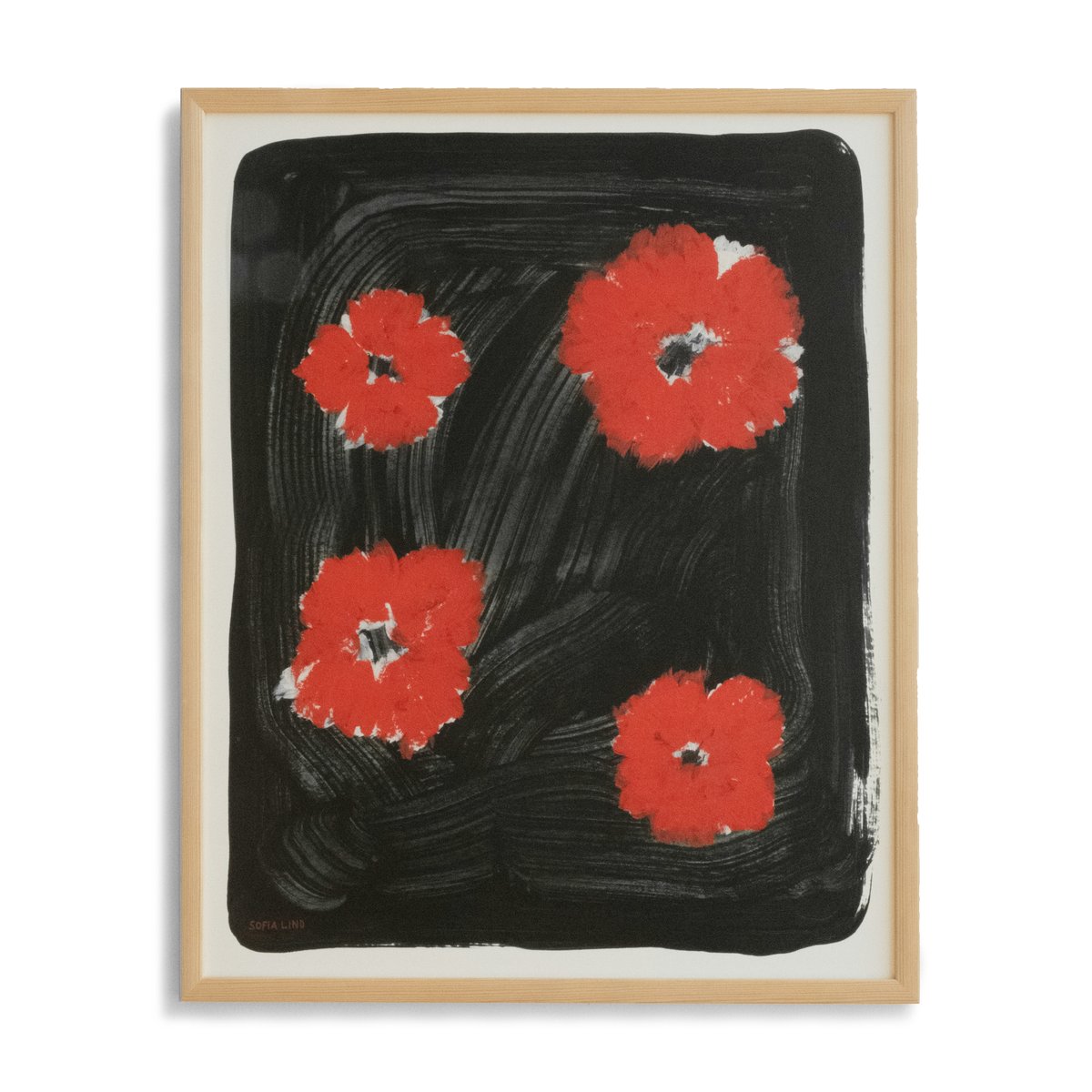 Scarlet pimpernel juliste 40x50 cm Puna-musta
