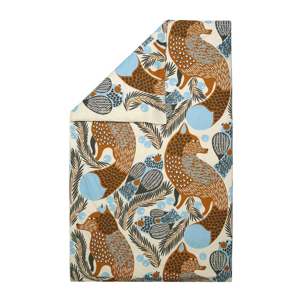 Ketunmarja pussilakana 150x210 cm Beige-ruskea-vaaleansininen