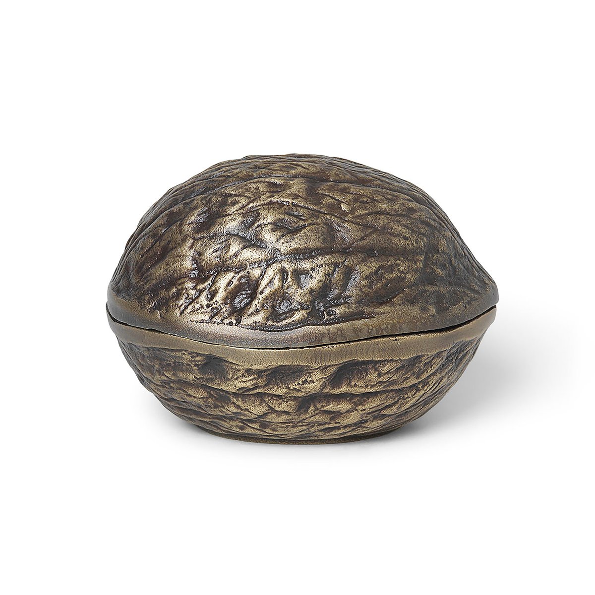 Forest nut box kannellinen pähkinäkulho 7,5 cm Antik messinki