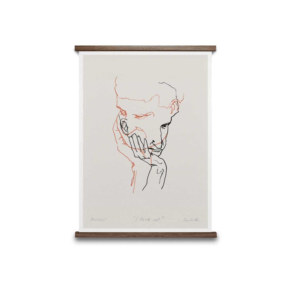 I Think Not 02 (punainen) juliste 30x40 cm