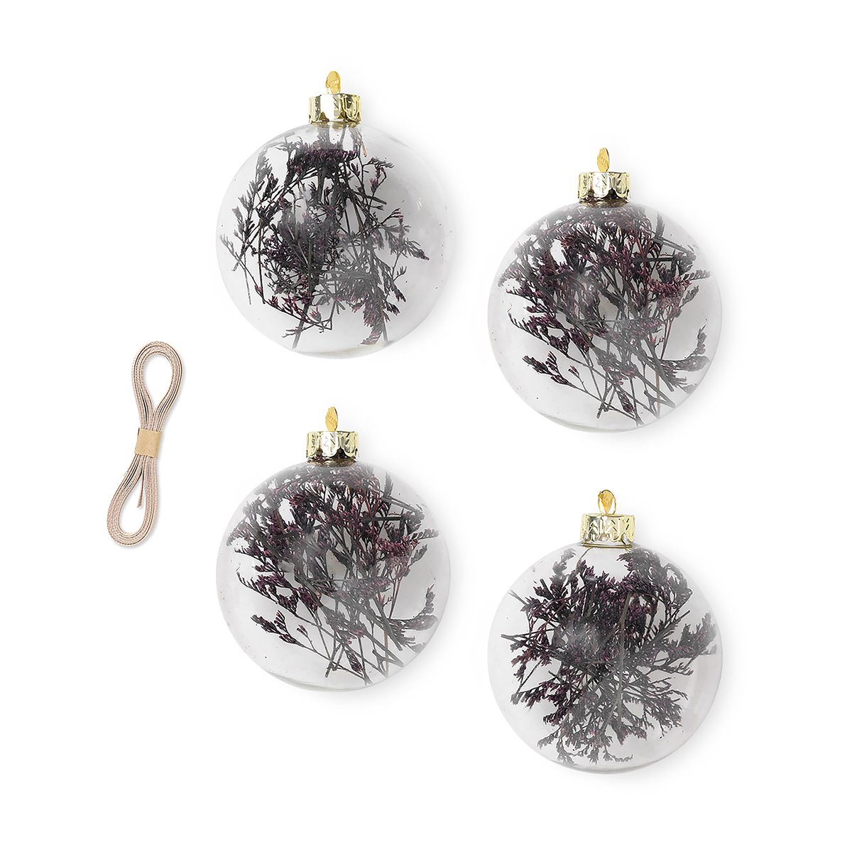 Flora joulukoriste medium Ø8 cm 4-pack Purple