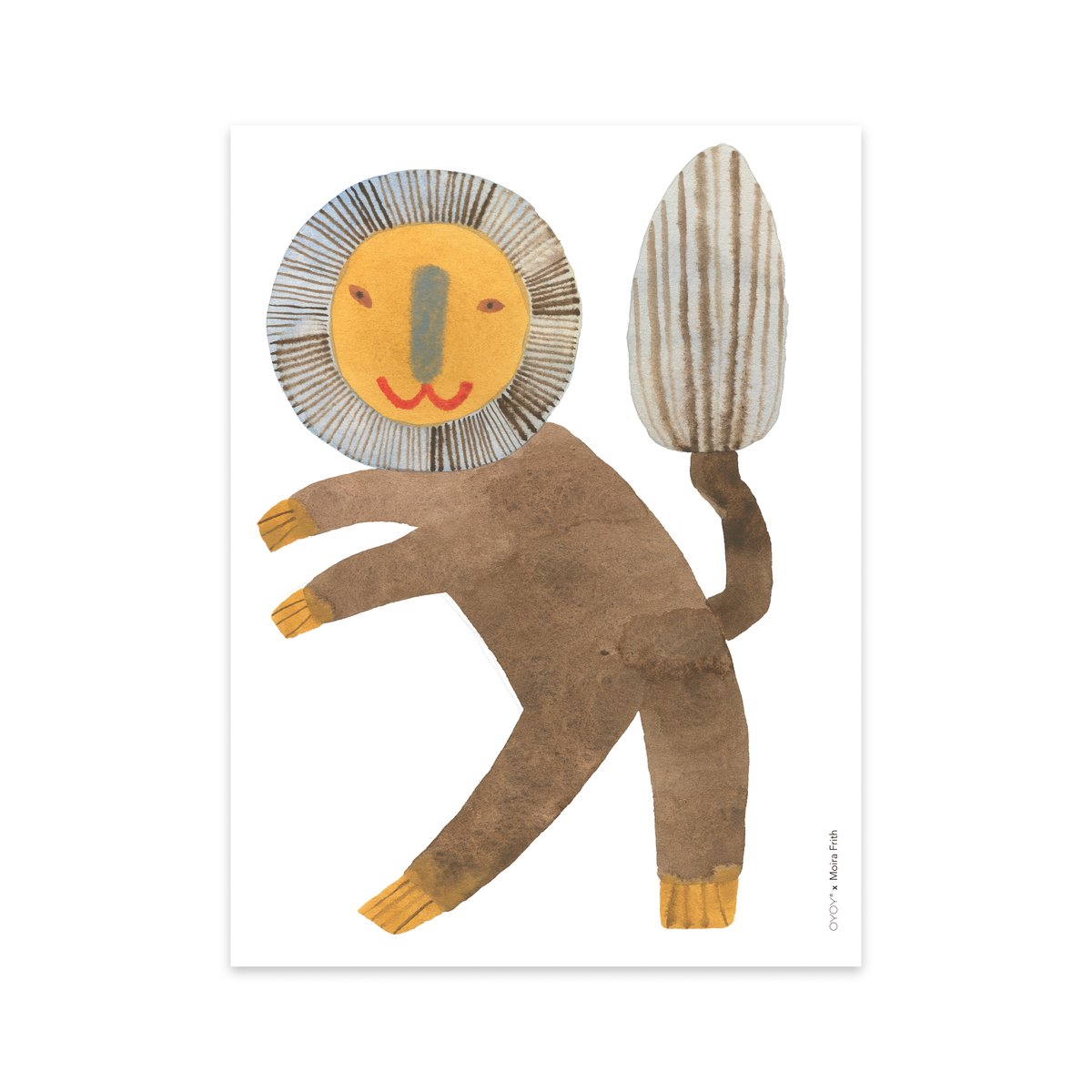 Standing Lion -juliste 30x40 cm Multi