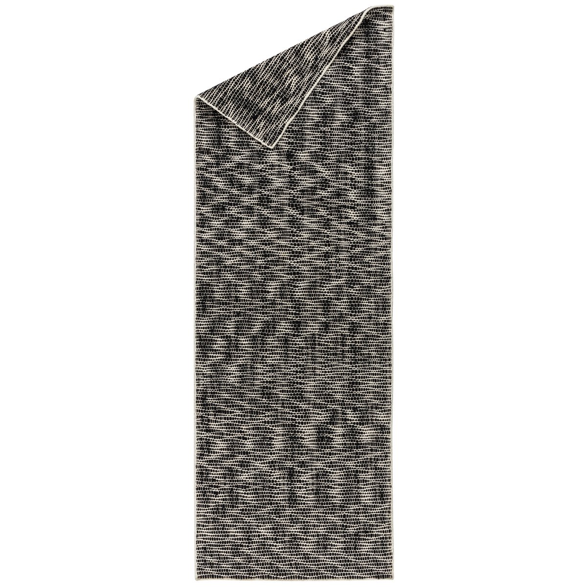 Pebble villamatto musta 80x240 cm