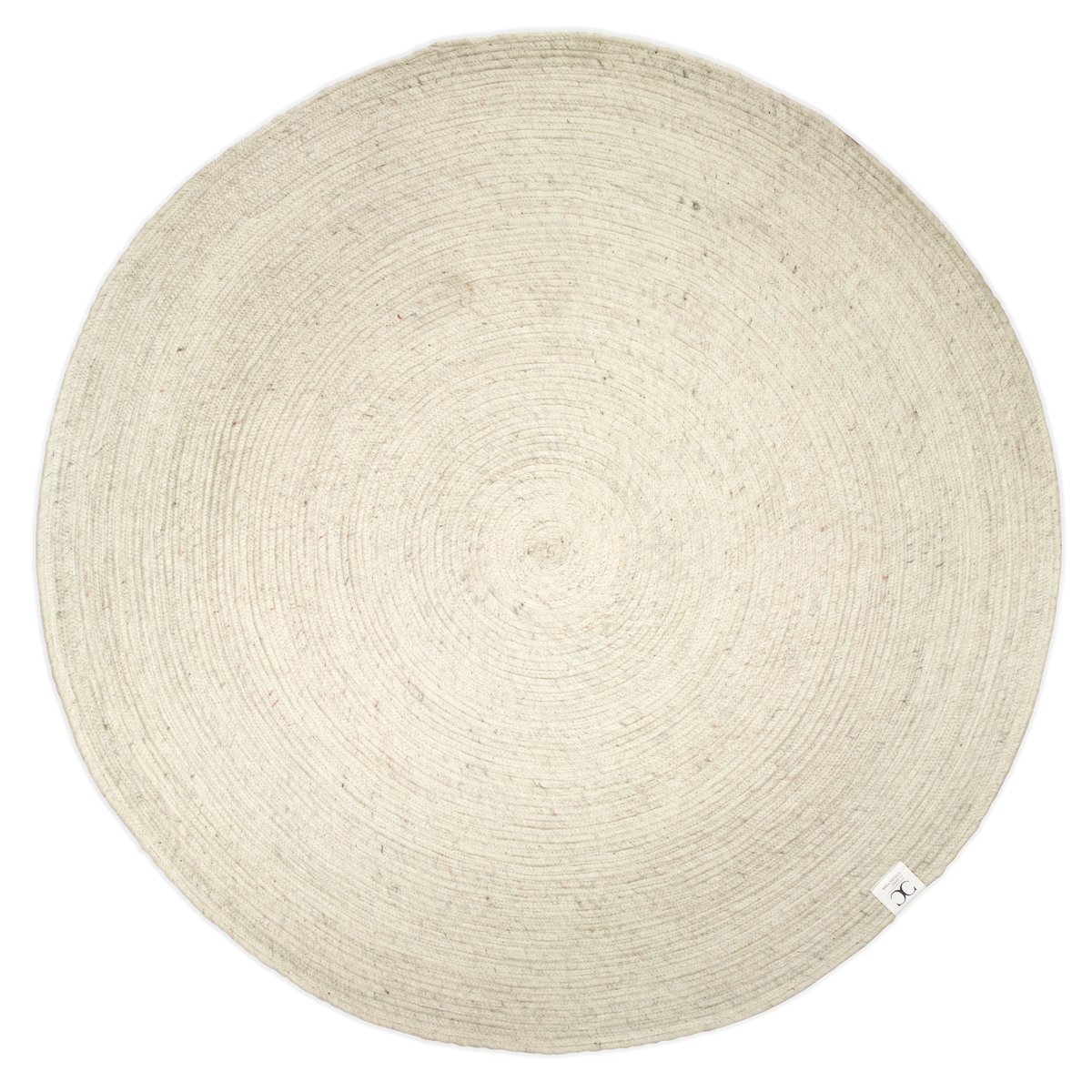 Merino villamatto pyöreä Ø 160 cm Valkoinen
