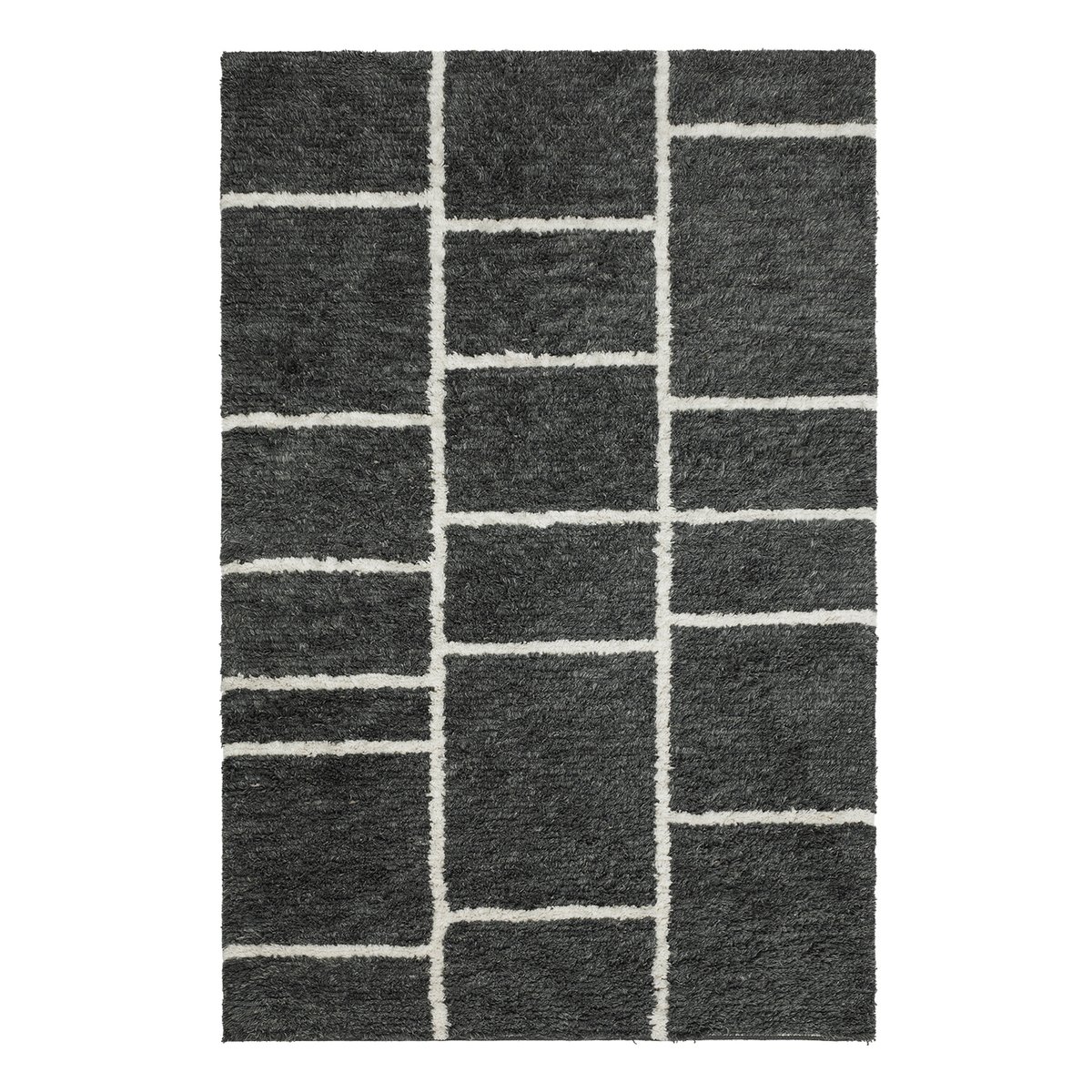 Sita villamatto 180x270 cm Grey melange-white