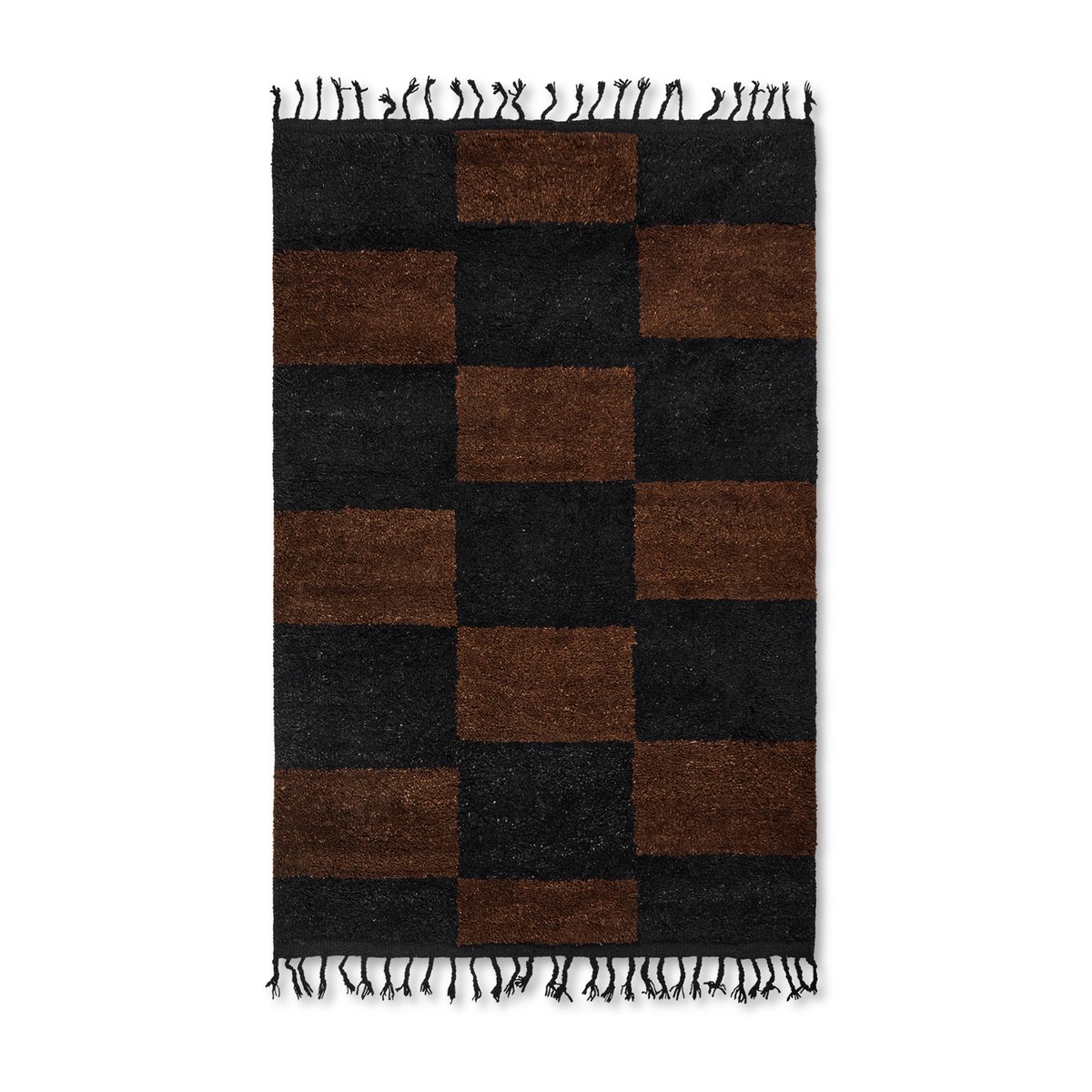 Mara käsinpunottu matto 120x180 cm Black-chocolate