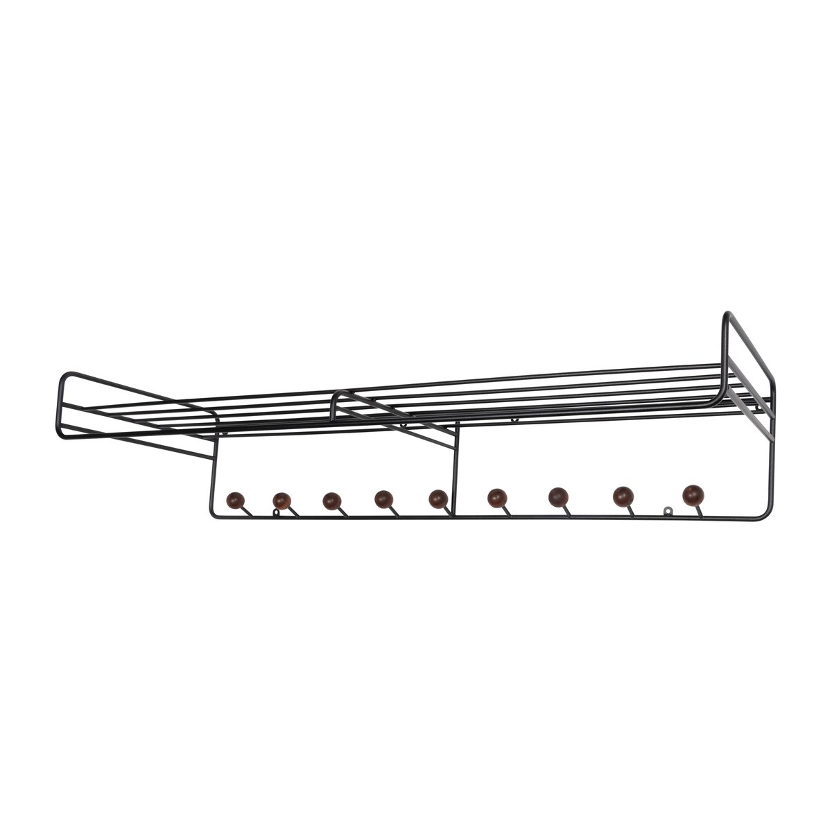 Bill Hat rack L hattuhylly Musta-tummaruskea