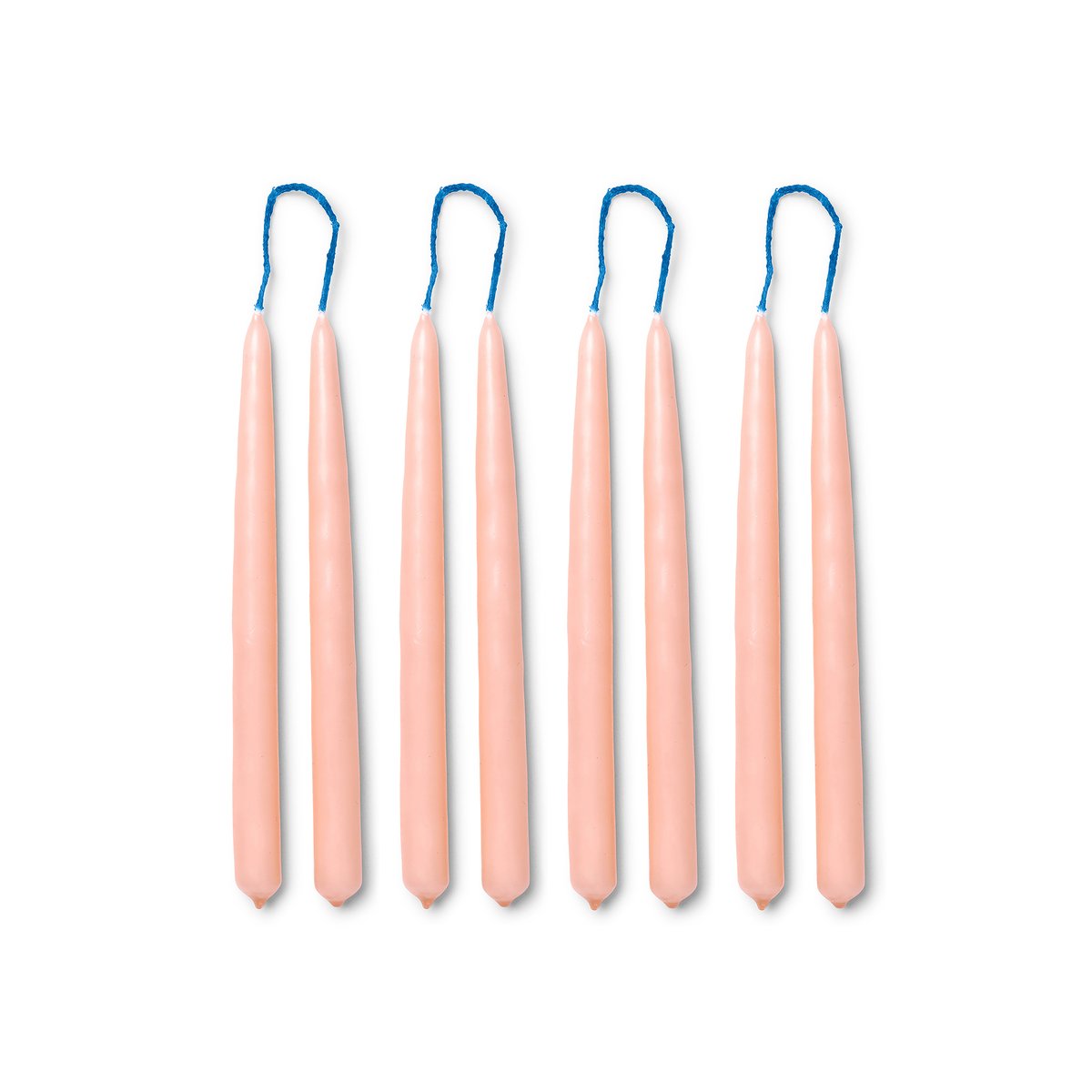 Dipped candles käsintehdyt kynttilät 15 cm 8-pack Blush