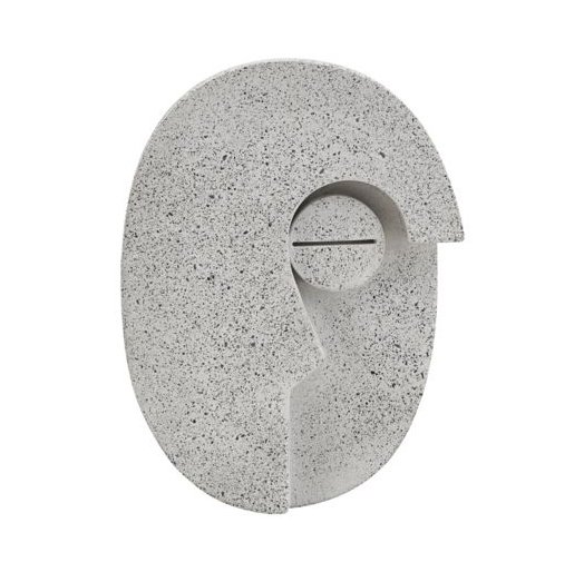 Face seinäkoriste, 14 cm Harmaa