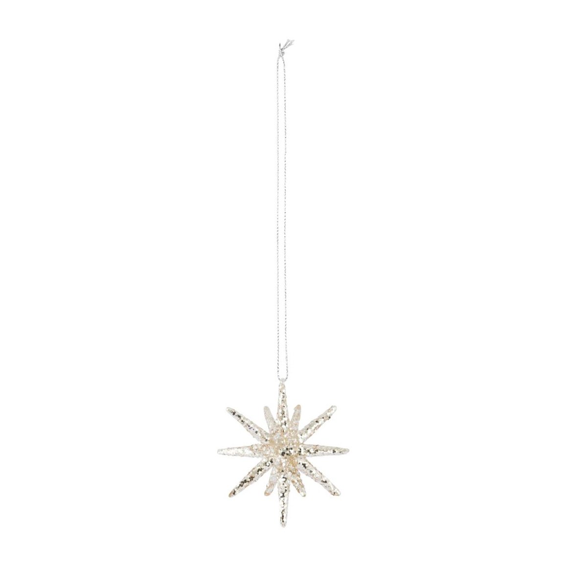 Spike joulukoriste Ø7,5 cm Silver-glitter