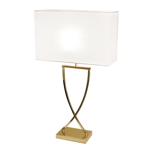 Omega pöytävalaisin 52 cm messinki-valkoinen