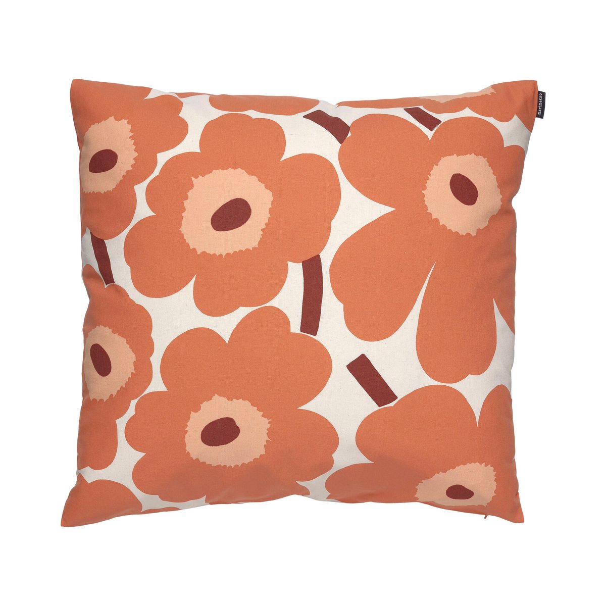 Pieni Unikko tyynynpäällinen Beige-Oranssi-Ruskea