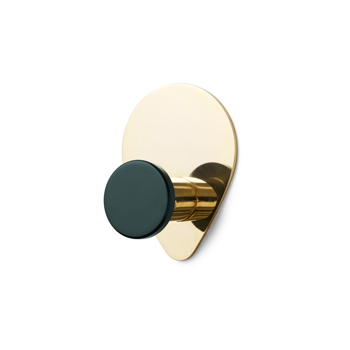 Peacock koukku, suuri Celadon - brass