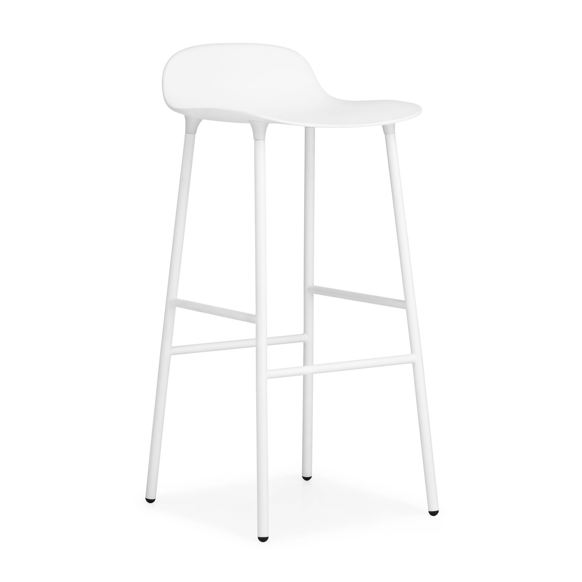 Form baarituoli metallijalat 75 cm valkoinen