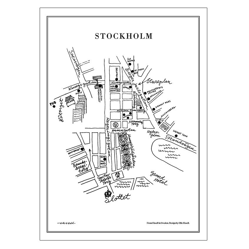 Stockholm-juliste 50x70 cm