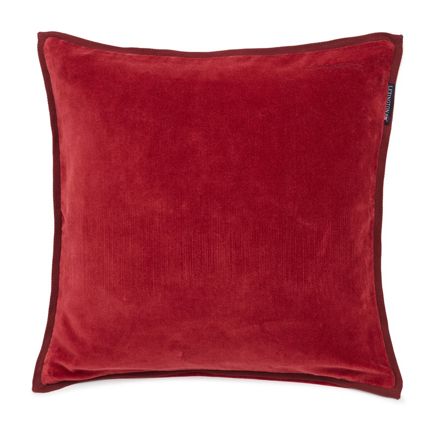 Velvet tyynynpäällinen reunuksella 50x50 cm Red