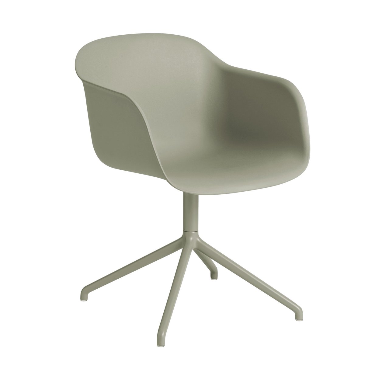 Fiber Swivel tuoli käsinojilla dusty green